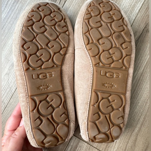 UGG Women’s Ansley Suede Slippers Sz 8 Tan - Picture 9 of 11